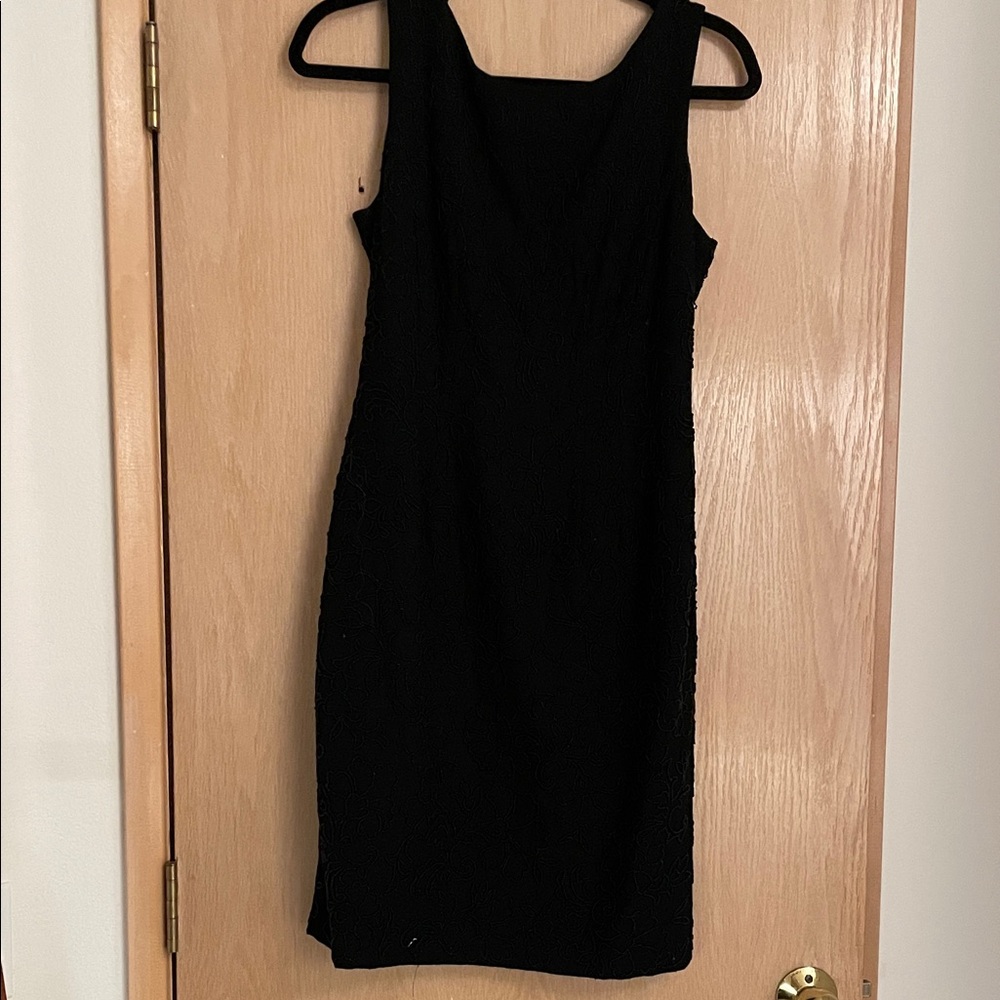 Carmen Marc Valvo Wool Beaded Dress